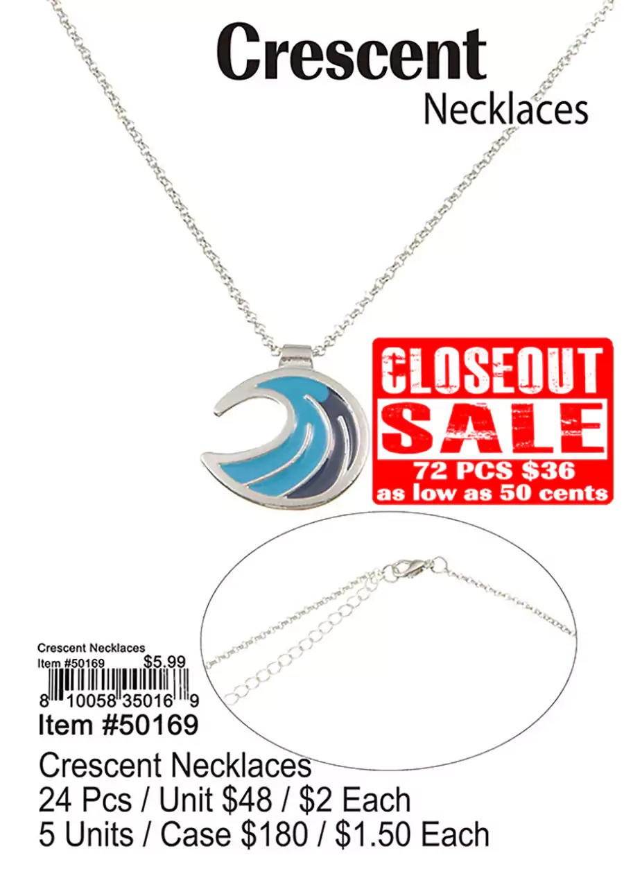 Crescent Necklaces - Closeout 72 Pcs.